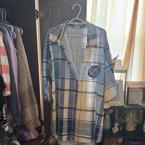 Plaid Button-Up Shirt